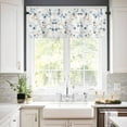thumbnail image 3 of Spring Blue Leaves Kitchen Curtains Valances and Tiers Set of 3 Watercolor Branch Farmhouse Plant Tier Curtains and Valance for Kitchen Bathroom Small Windows 27.5"W x 36"L (Pack of 3), 3 of 8