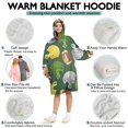 thumbnail image 5 of Green Football Helmets and Balls Pattern Wearable Oversized Blanket,Wearable Blanket Hoodie for Adults,Cozy Hooded Blankets with Super Pockets,Super Warm Fuzzy Pullover for Women & Men, 5 of 6