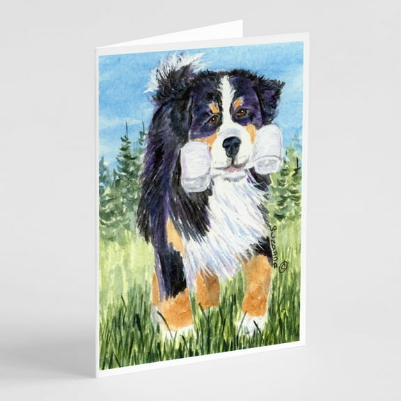 Caroline's Treasures Bernese Mountain Dog Greeting Cards with Envelopes, 5" x 7" (8 Count)