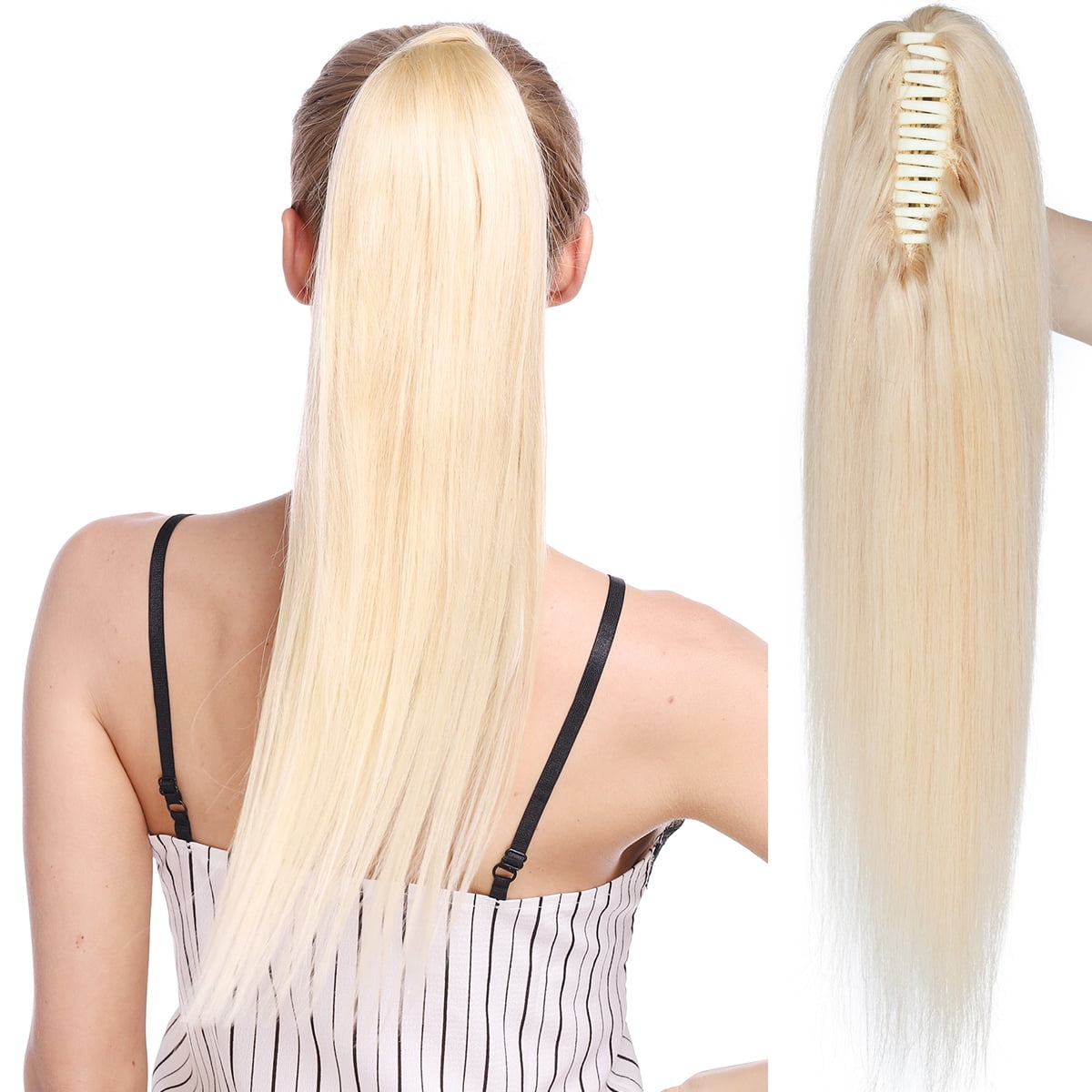 100 Human Hair Clip In Extensions SEGO Jaw/Claw Clip in Hair Extensions Human Hair Clip in Ponytail Hair