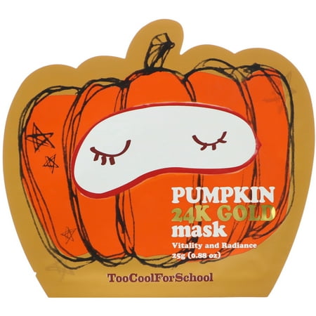 Too Cool for School  Pumpkin 24K Gold Mask  1 Sheet  0 88 oz  25 g
