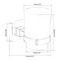 thumbnail image 5 of HOTBEST Cup Holder Bathroom Holders Toothbrush Tumbler Holder Wall Mounted Glass Chrome Cup Holder for Bathroom Kitchen, 5 of 9