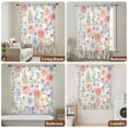 thumbnail image 6 of Pink Watercolor Floral Sheer Curtains 108" Extra Long, Spring Botanical Leave Flowers Light Filering Curtains, Privacy Drapes Simi Floor to Veiling Curtain for Living Room Large Window Treatment, 6 of 9