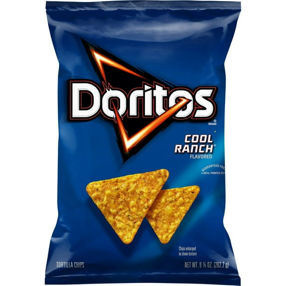 Doritos Tortilla Chips Cool Ranch Flavored Snack Chips, 9.25 Ounce Bag(Pack of 6)