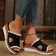thumbnail image 6 of ZEZKT Women's Flat Slippers Sandals Dressy Summer Open Toe Slip On Leather Slide Sandals Black 5.5, 6 of 7