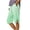 Green, variant on Womens Cotton Shorts with Pockets Side Slit Detail Elastic Waist Gradient Summer Shorts