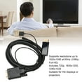 thumbnail image 4 of Câble Convertisseur Vidéo, 1920x1080 à 60Hz Puce IC Intégrée Plug and Play Résistant à l'Usure VGA vers Connecteur Câble avec Alimentation pour Projecteur, 4 of 7