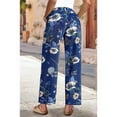 thumbnail image 5 of Floral Print Wide Leg Pants for Women Trendy Mid Rise Boho Ankle Cute Jeans S, 5 of 9