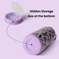 thumbnail image 3 of BOTTLE BOTTLE 32 oz Insulated Water Bottle Stainless Steel Sport Water Bottle with Straw Dual-use Lid Design for Gym with Pill Box (Purple Tulips), 3 of 7
