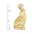 thumbnail image 2 of 14K Gold Howling Coyote Pendant, 2 of 5