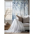 thumbnail image 4 of Sheer Curtains 63 Inch Length, Blue Eucalyptus Coastal Semi Sheer Curtains Light Filtering Window Treatment, Beach Starfish Shell Nautical Ombre Privacy Voile Drapes for Living Room 52x63 Inch, 4 of 7