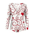 thumbnail image 6 of SELONE Womens Pajama Set Lingerie for Women Long Sleeve Romper Tight ’s Valentines Day Not Positioned Print V Neck Lingerie Pajamas Nightgowns for Valentines Day Anniversary Wedding Honeymoon Red M, 6 of 7