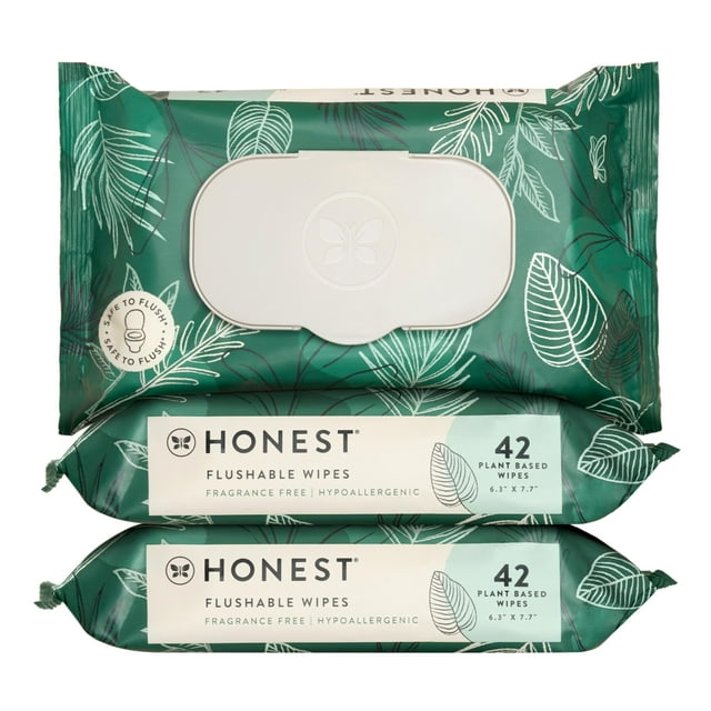 Flushable Wipes The Honest Company Sensitive Skin 126 Count