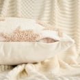 thumbnail image 3 of Unique Bargains Pack of 2 Maple Leaf Jacquard Throw Pillow Covers 20"x12" Pink, 3 of 7