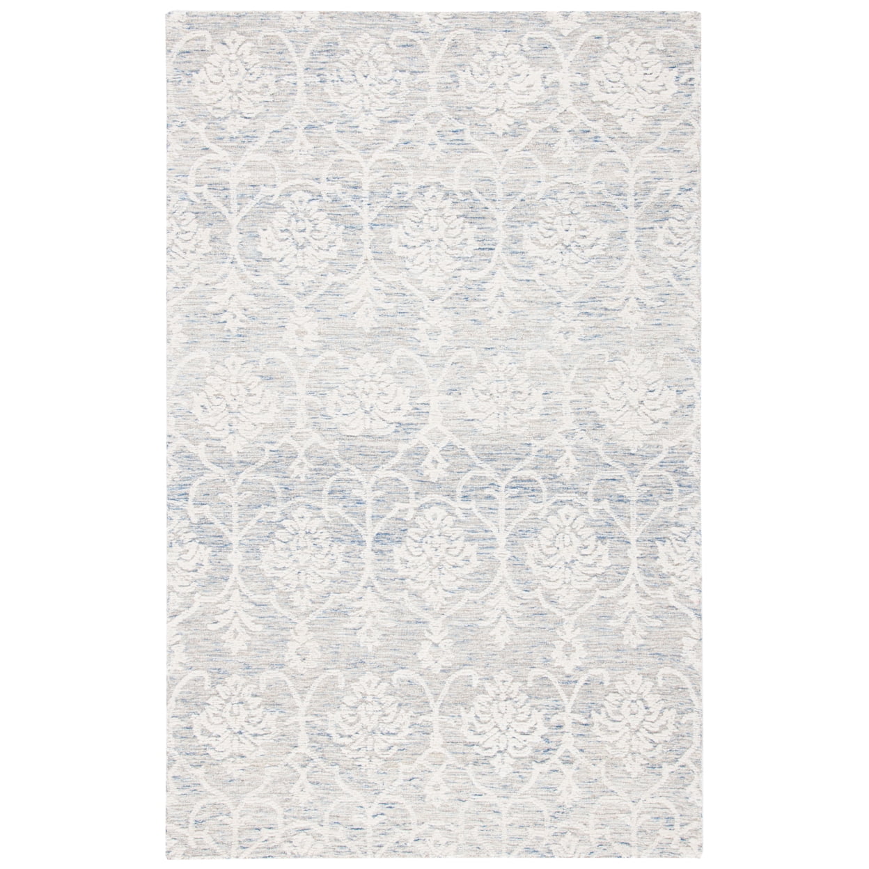 SAFAVIEH Metro Sutton Medallion Area Rug, Light Blue/Ivory, 4' x 6'