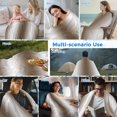 thumbnail image 5 of Brown White Ombre Cooling Blanket,Lightweight Breathable Summer Throw Blanket with Double Sided Cold Effect,Vintage Minimalist Country Gradient Picnic Blankets Bed Sheet for Hot Sleepers 60"x80", 5 of 8
