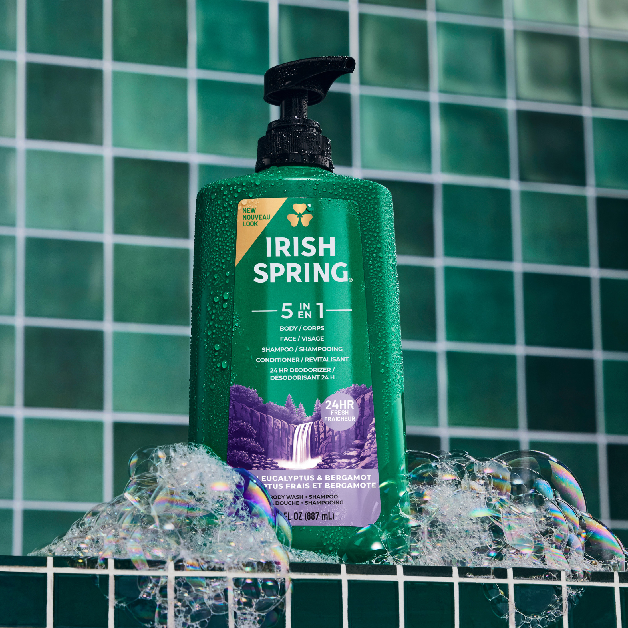 Irish Spring 5 in 1 Body Wash for Men, Eucalyptus, 30 fl oz photo 2