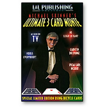 Ultimate 3 Card Monte Card Trick - Skinner (Red)
