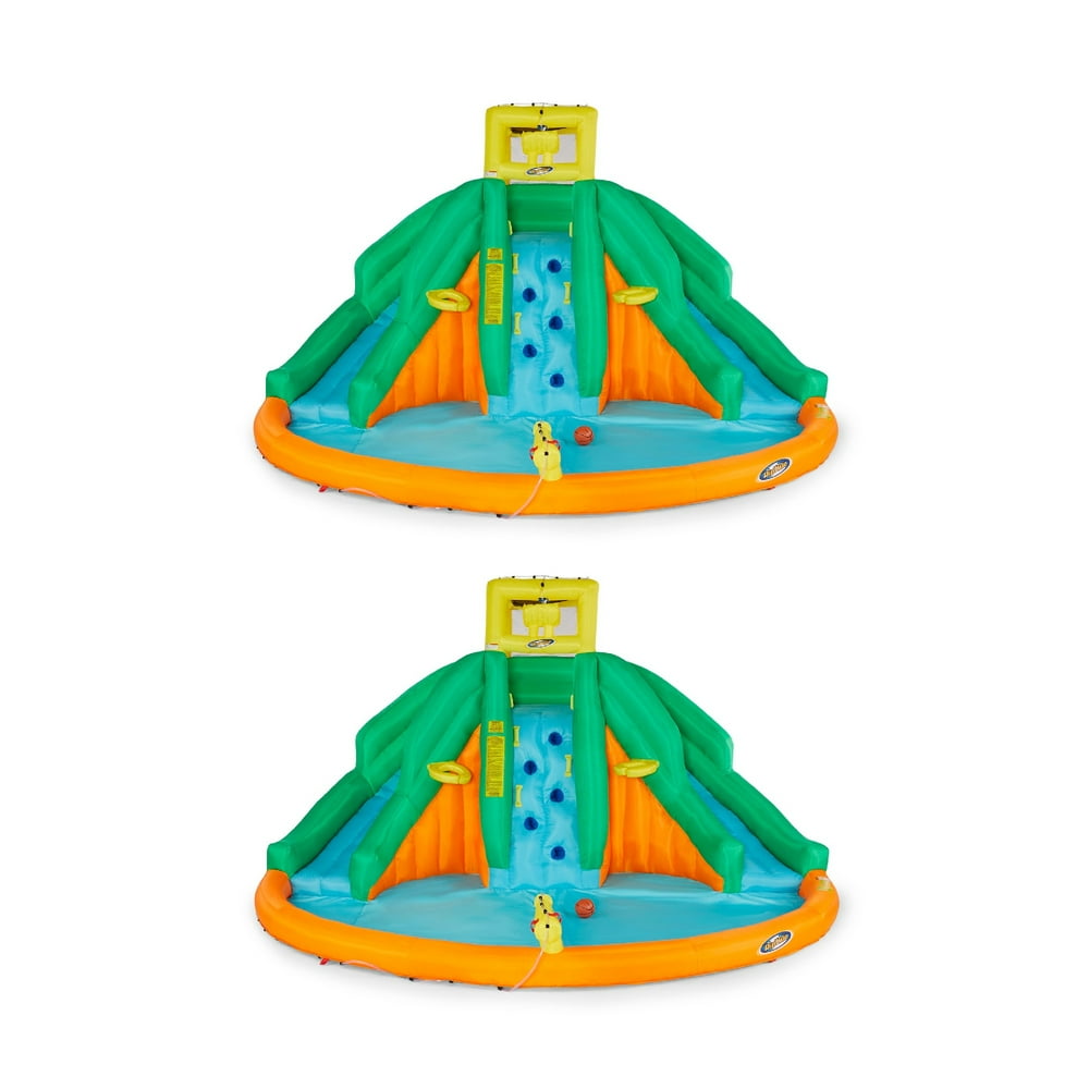 Kahuna Twin Peaks Kids Inflatable Splash Pool Backyard Water Slide Park (2 Pack) - Walmart.com
