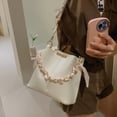 thumbnail image 4 of Bolso de hombro con cadena de lujo bolso de mano de diseñador de cuero PU con correa ancha para mujer, 4 of 9