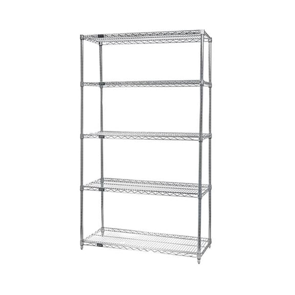 Wire 5 Shelf Starter Kit Chrome - 74 in.