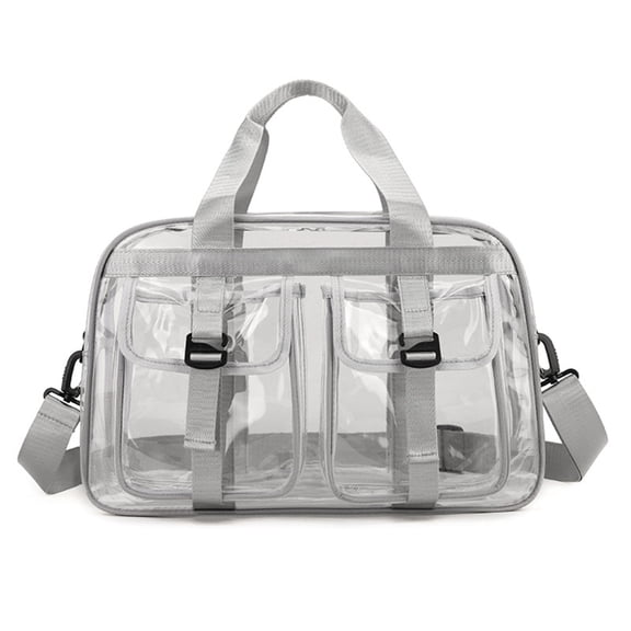 Clear PVC Sports Duffle Bag Spacious Organizers For Gym Swimming Pool Travel Adventure With Shoulder Strap