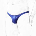 thumbnail image 1 of Tanga de encaje de una pieza para hombre, pantalones T, ropa interior sexy de cintura baja de seda de hielo, 1 of 6