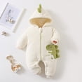 thumbnail image 2 of Rovga Baby Clothes Newborn Boys Girls Thick Fleece Snowsuit Winter Warm Cute Cartoon Coats Infant Toddler Hooded Romper Jumpsuit Child Dailywear, 2 of 6