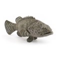 thumbnail image 1 of Figura de pez con forma de mero realista, modelo de animal marino de PVC, 1 of 3