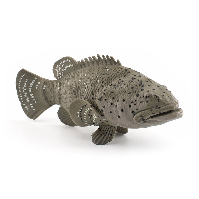 Figura de pez con forma de mero realista, modelo de animal marino de PVC
