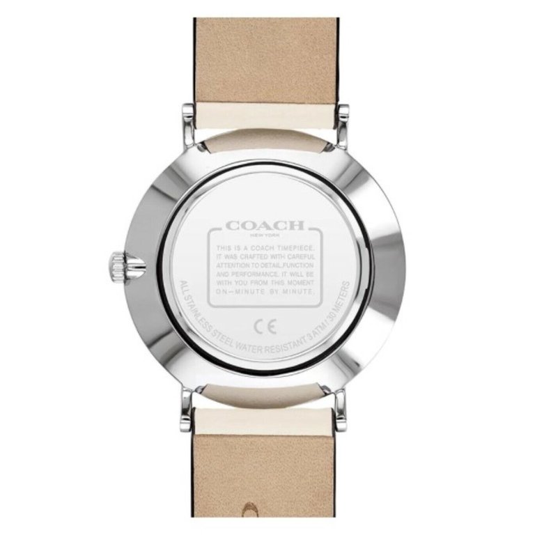 Perry Chalk Leather Silver White Dial Women\'s Watch COACH 14503553 PERRY CHALK OFF WHITE DESIGN DIAL LEATHER  main image 3