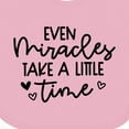 thumbnail image 4 of Inktastic Baby Even Miracles Take a Little Time Boys or Girls Baby Bib, 4 of 4