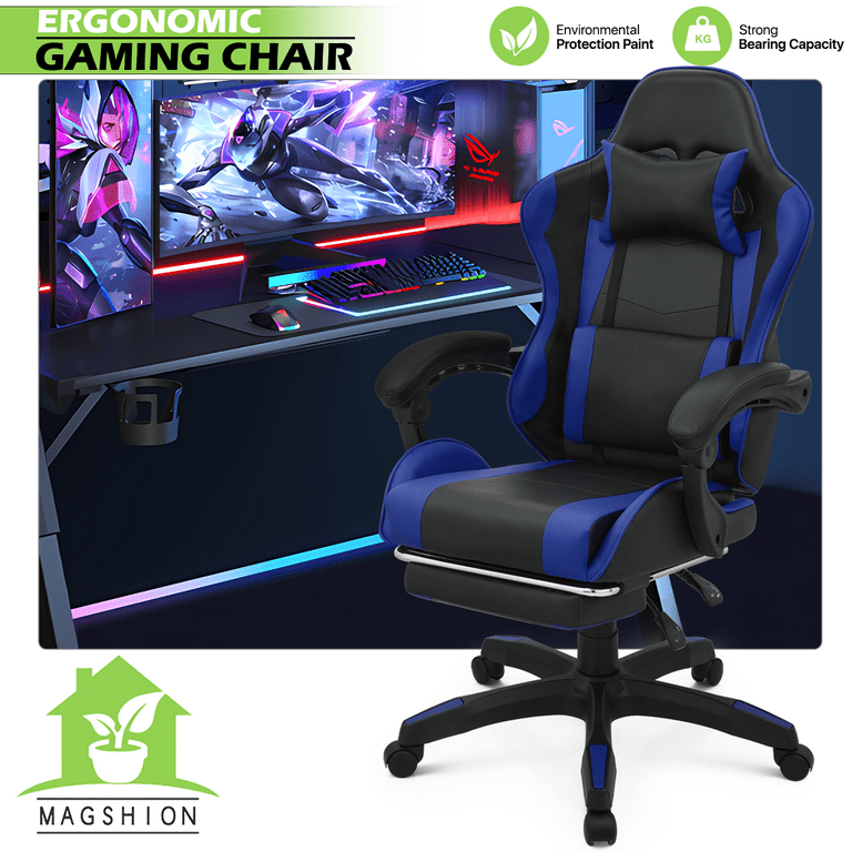 Modern Black Gaming Chair Lumbar Head Support Ergonomic Design Comfort  Gaming Chair With Footrest Free Shipping Silla Furniture - AliExpress