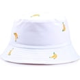 thumbnail image 5 of CoCopeaunts Ladies Bucket Hat Banana Embroidered Double Side Wear Basin Hat Students Sunshade Hat Outdoor Couple Fisherman Hat, 5 of 8
