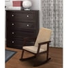 Kids & Toddler Furniture Modern Design Comfortable Upholstered Rocking Chair,  Beige/Brown