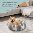 thumbnail image 6 of Best Friends by Sheri Patterned Lux Faux Fur Calming Donut Dog Bed, Gray, Small, 23x23, 6 of 7