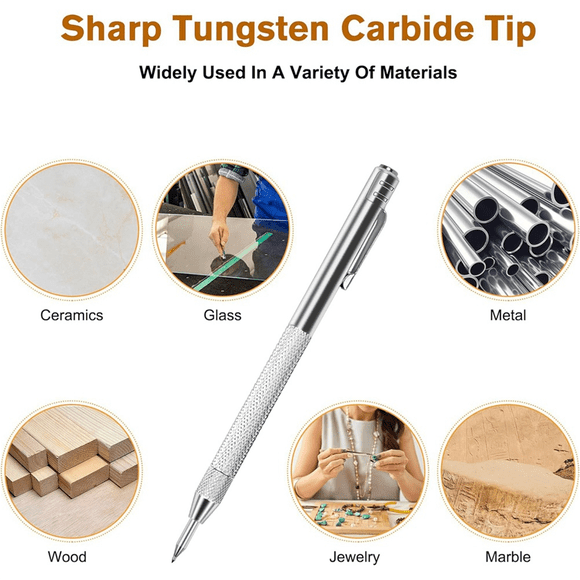 5+20PCS Tungsten Carbide Metal Scribe Scriber Tool & Engraving Pen Set, No Need Sharpening