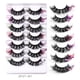 thumbnail image 1 of Xiao Hua 7 pares de pestañas postizas con purpurina y lentejuelas de colores, de visón esponjoso, ideales para cosplay, fiestas de Año Nuevo, maquillaje de escenario (ZSTZ7-001), 1 of 3