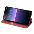 thumbnail image 2 of Case for Sony Xperia 10 II Flip Cover Wallet Flip Cover Magnetic Protective - Red, 2 of 5