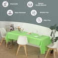 thumbnail image 5 of (12 Pack) Apple Green Premium Rectangle Heavy-Duty Plastic Table Covers (Reusable), 5 of 7