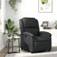 thumbnail image 1 of vidaXL Recliner Chair Black Real Leather, 1 of 5