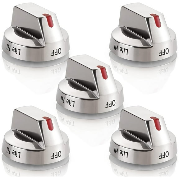 5 Pcs Gas Stove Burner Control Knob DG64-00473A Fit for Samsung Range Oven