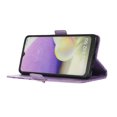 thumbnail image 2 of Dteck Compatible with Galaxy A52 Case, Folio Magnetic Hand Strap Case, Wallet Card Slot Bling Love Flower Pattened Diamond Crystal Case With Kickstand for Samsung Galaxy A52 5G/4G,
Purple, 2 of 7