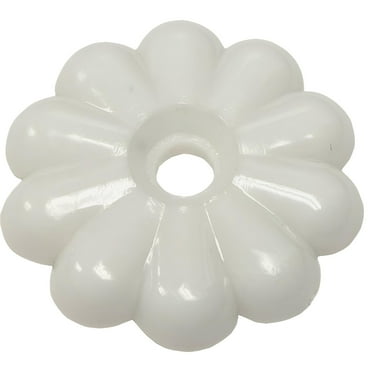 Us Hardware D-138D Rosette Button, 1-1/8", White