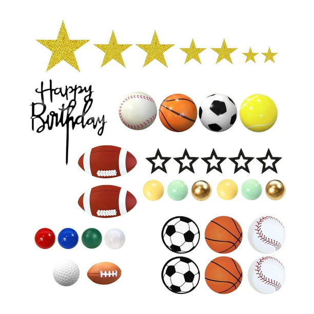 Adornos para tartas de fútbol, insertos creativos para tartas para celebraciones de fiestas, aniversarios Estilo C