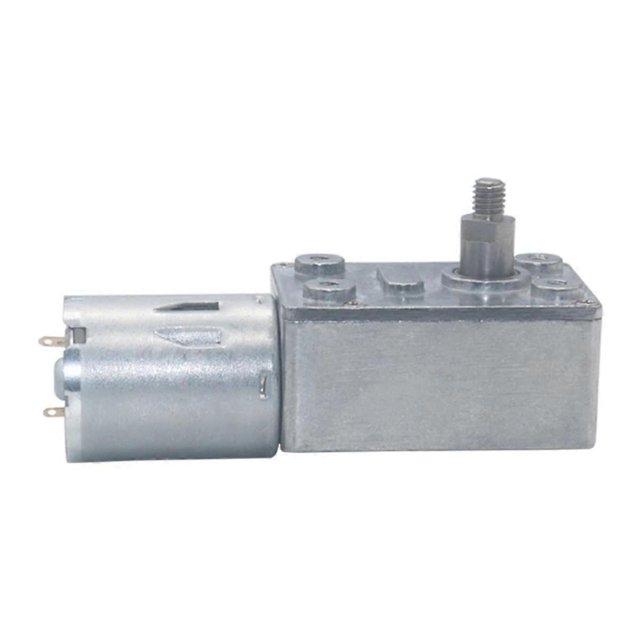 Turbine speed 6V geared DC motor, JGY370. 6V brushed DC lowRPM hobby motor, M5 selflocking worm gear controllable motor (30rpm Motorbracket)
