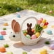 thumbnail image 4 of Cesta de regalo con asa para Pascua, cesta tejida de imitación de ratán, cesta pequeña para flores, cesta para recoger frutas o picnic, cesta de transporte con forma de conejo, cesta de plástico para, 4 of 6