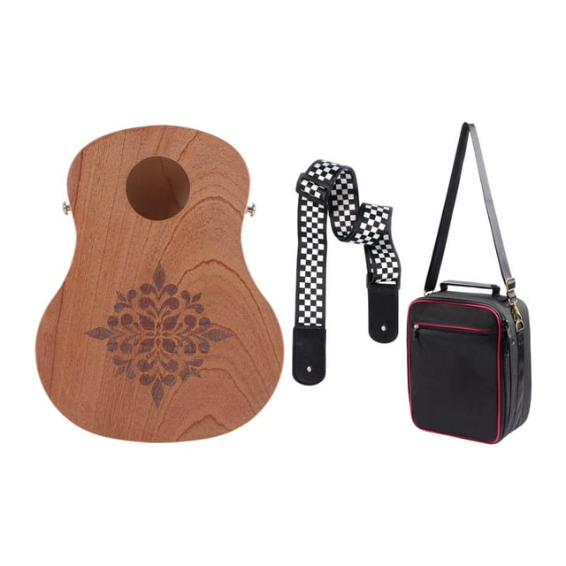 Bolso portátil de tambor cajón con cajón con forma de guitarra con correa para interpretaciones de interpretación Fiestas Música Práctica