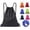 Black, variant on LQCrafK Unisex Drawstring Nylon Backpack, Orange
