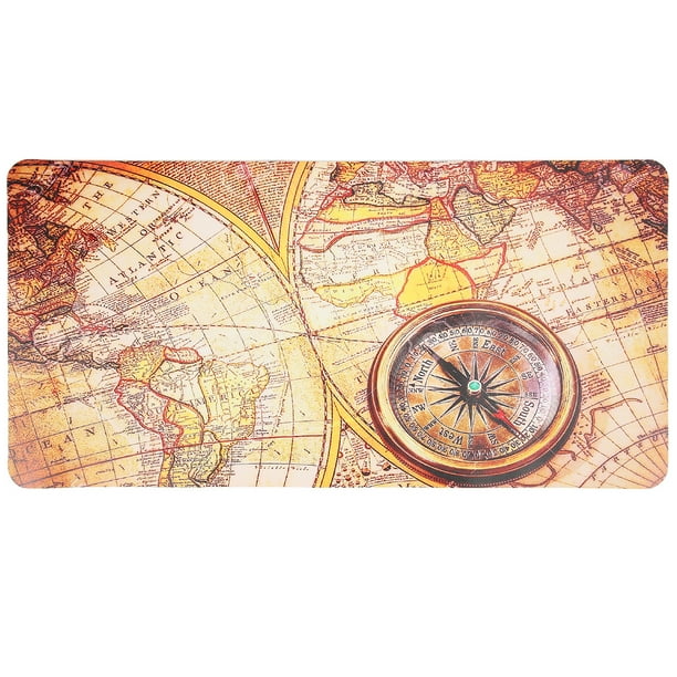 Alfombrilla de ratón única personalizada brillante resistente a la decoloración patrón de mapa del mundo retro impermeable resistente al calor alfombrilla de escritorio grande 300x600x2mm